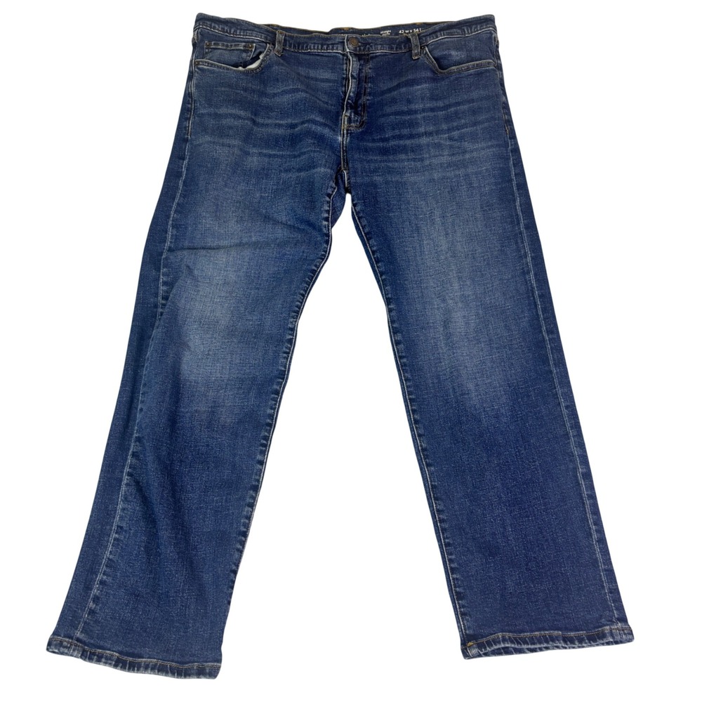 Amazon Essentials Mens Straight Fit Jeans Blue Medium Wash 42x34 Denim Pants